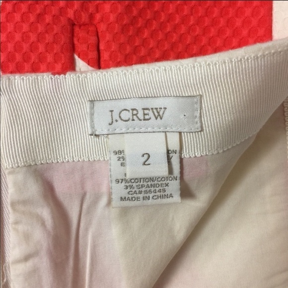 J. Crew Big Apple Postage Orange Cream Mini Skirt Size 2 NWOT - Picture 4 of 8